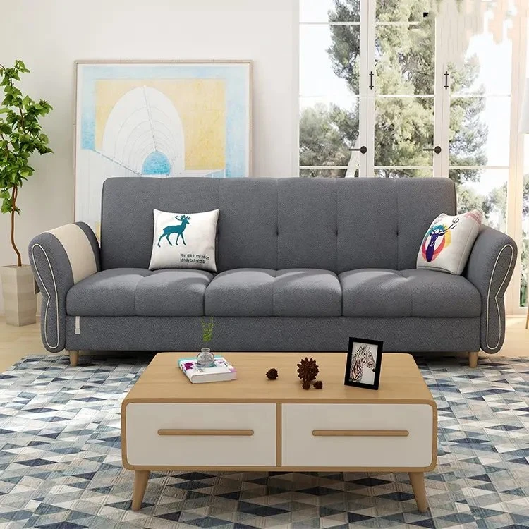 Tejido nuevo estilo de vida de plegado de tamaño King Size sofa camas