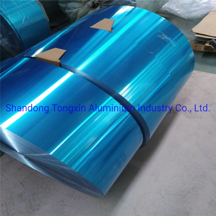 8011 O Blue Coated Hydrophilic Aluminum Foil Stock for Use Condenser and Evaporator