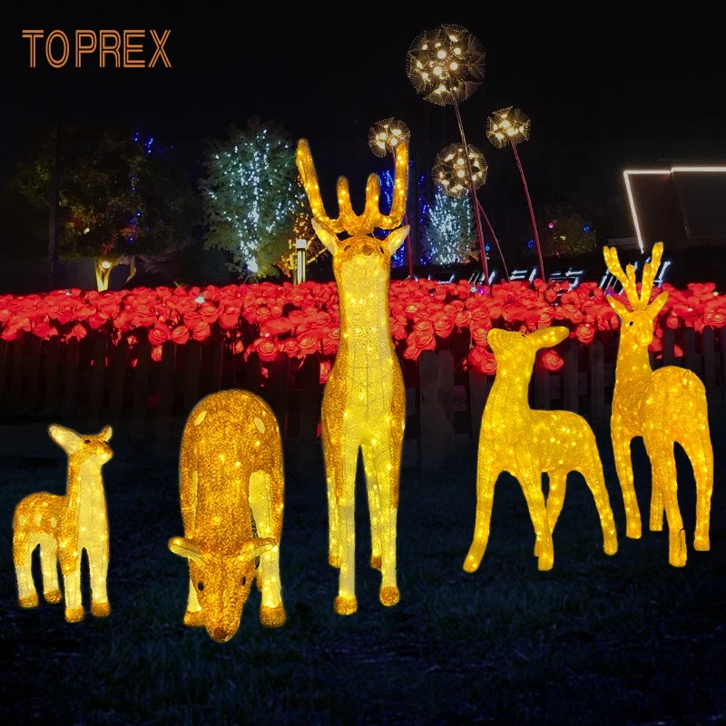 Motivo personalizável de qualidade iluminação Deer Christmas 3D Night Stuff Animal Luz LED