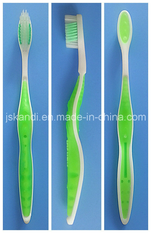 Factory Wholesale/Supplier Custom Logo Shaped Hole Bristles Plastic Adult Toothbrush Best Toothbrush