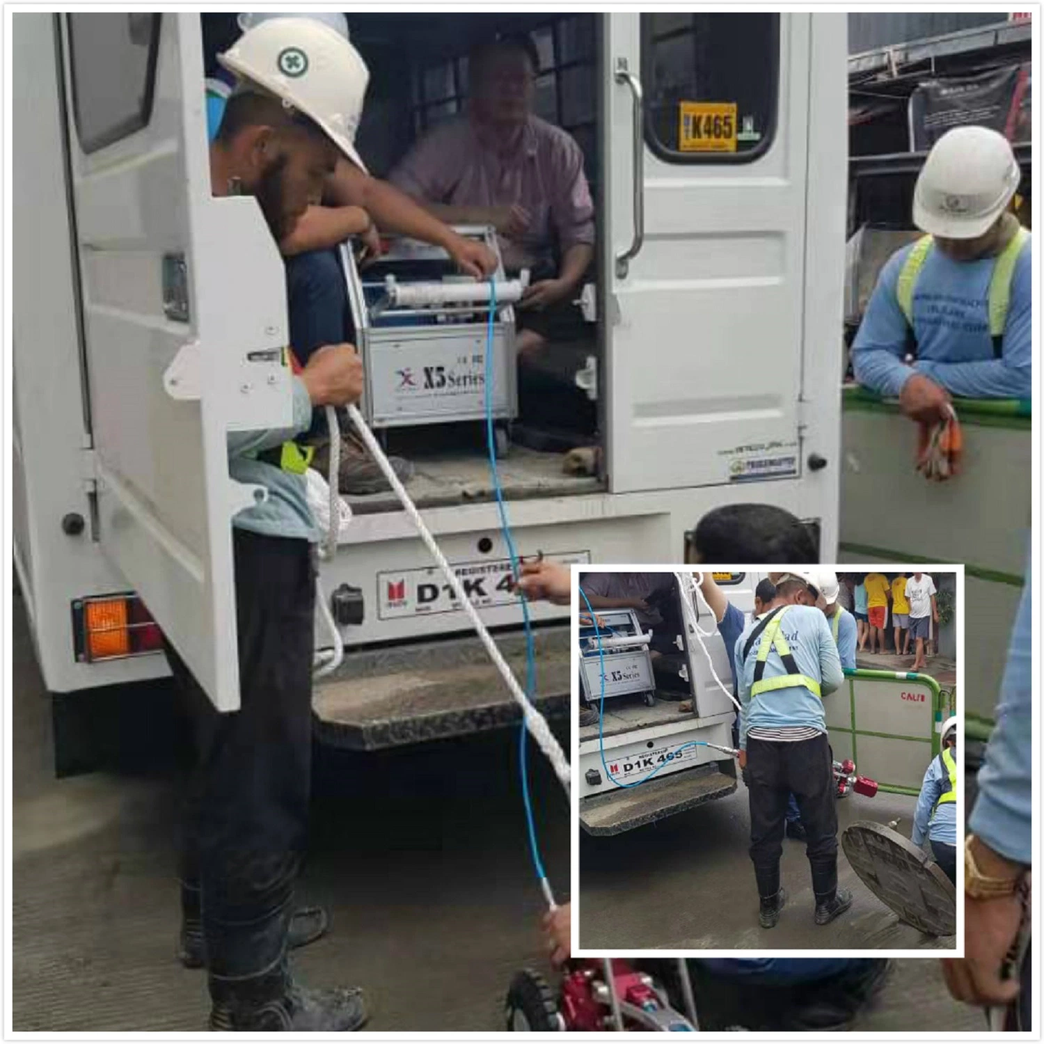 Prueba de agua de alcantarillado de CCTV tubo lateral de la Cámara de inspección vídeo de alta definición