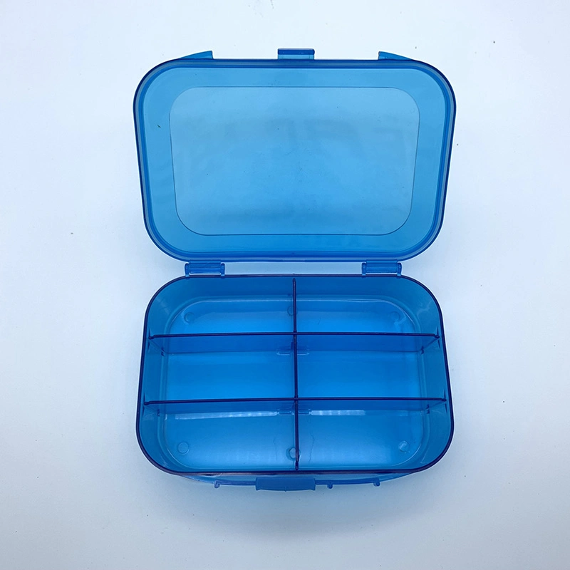 Moisture-Proof 6-Grids Pill Box Tablet Classification Medicine Storage Container with Detachable Partition