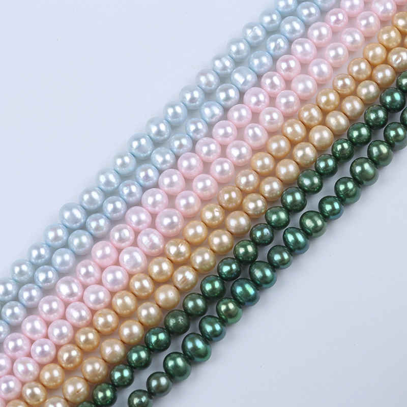 Wholesale/Supplier Nice Quality Dyed Color 8-9mm Potato Pearl Beads for Jewelry Making