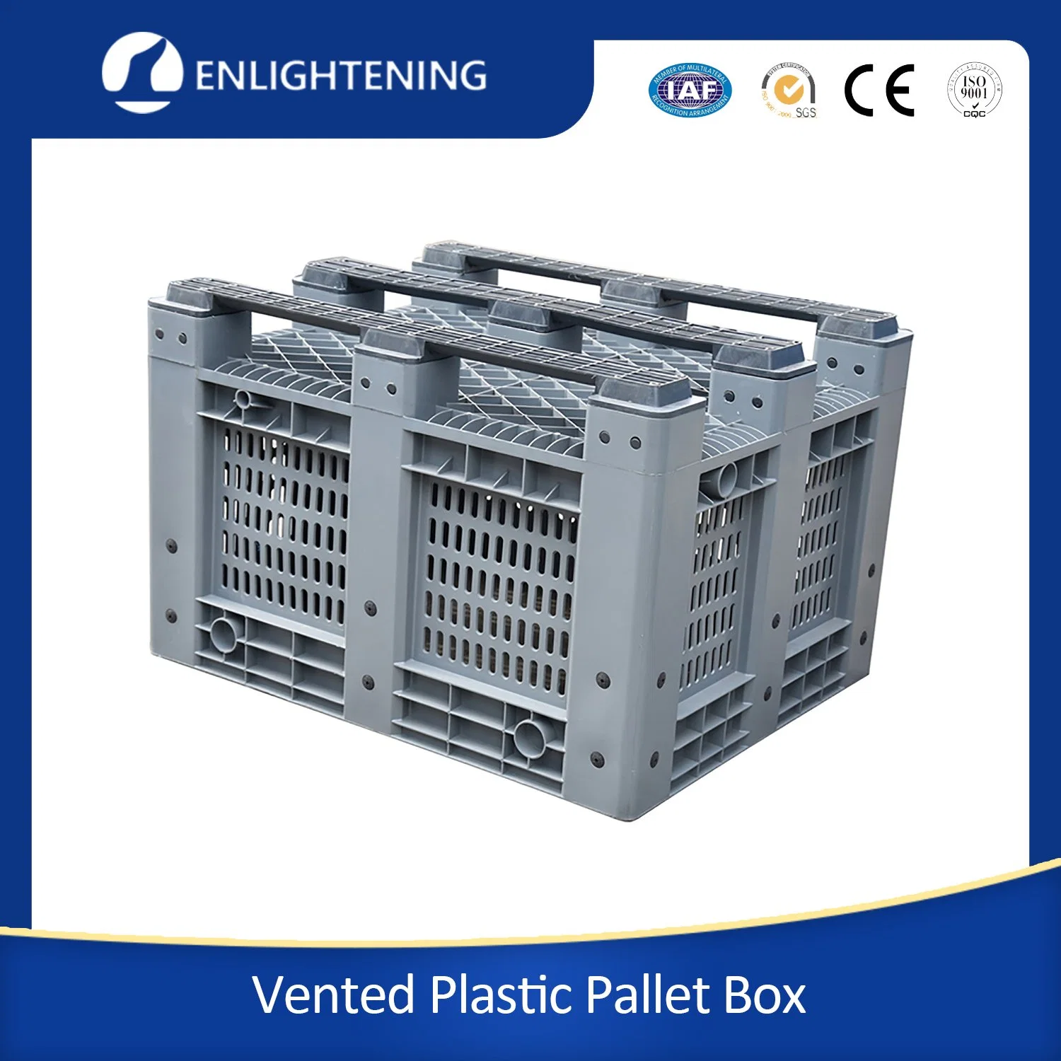 Folding Agriculture Plastic Pellet Box Food Containers HDPE Box