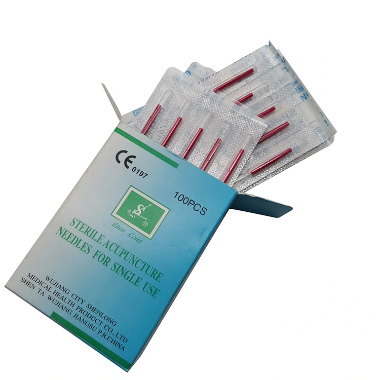 Dispasable Sterile Acupuncture Needles 100PCS/Box Shenlong Brand Plastic Handle Needle