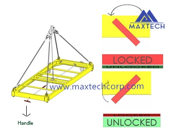 20FT Best Quality Semi-Automatic Mechanical Container Lifting Spreader for Sale