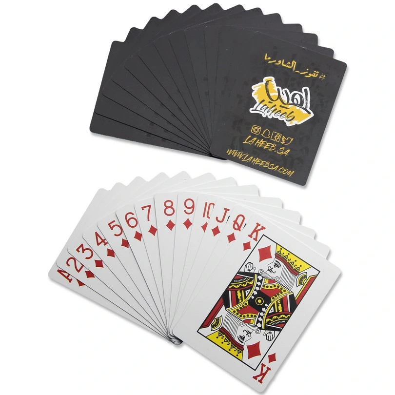 Cores personalizadas OEM aceitar imprimir directamente a China Fabricante Cartas de jogar poker de plástico