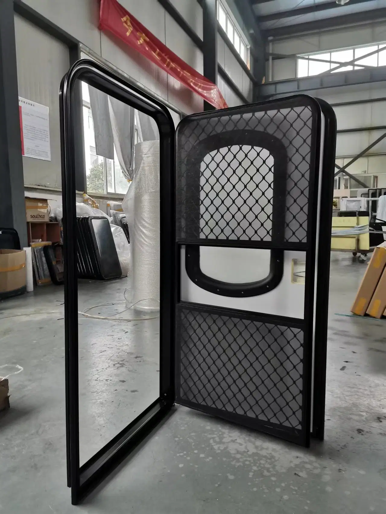 Caravan Trailer Accessories Fly-Screen Door with Window and Inner Screen Flynet