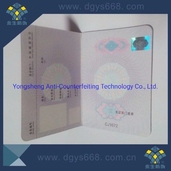 Custom UV Invisible Logo Printing Security Booklet Hologram / Certificate Passbook