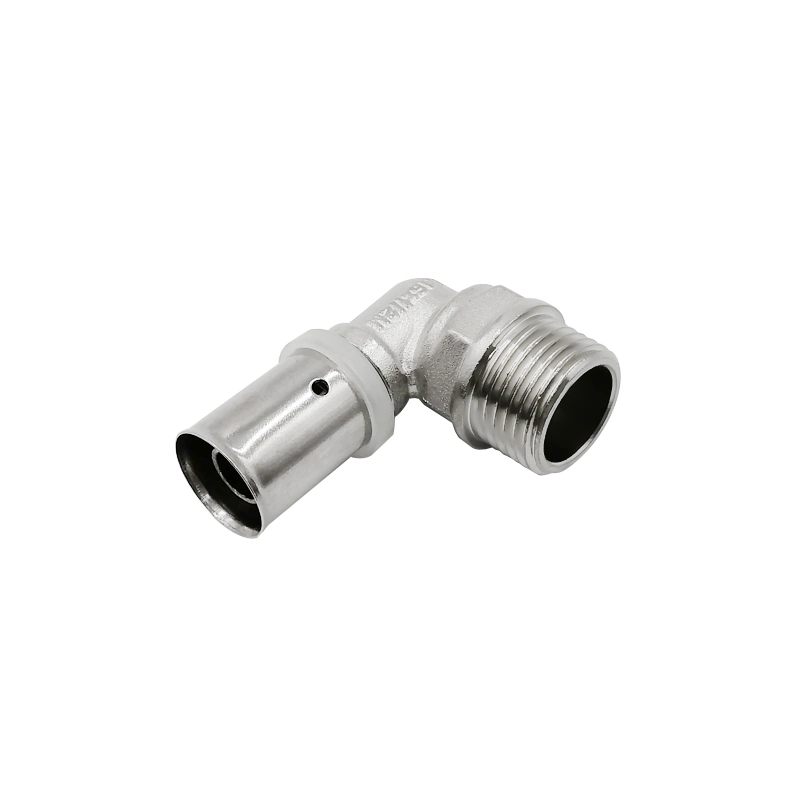 Male Elbow Union Brass Press Fittings for Pluming Multilayer Water Gas Pipe