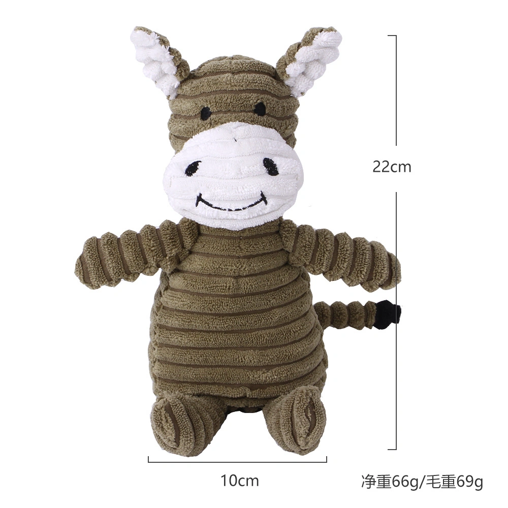 Peluche pour animaux jouets dents propres entraînement Corduroy chat chien Chew Jouets