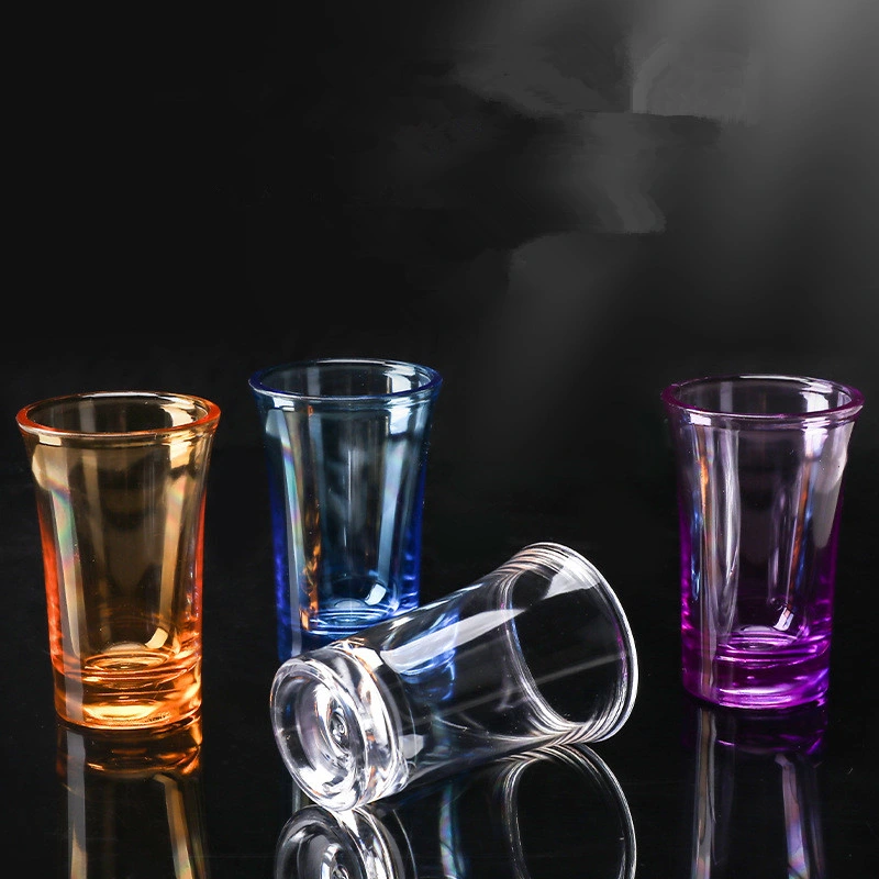 Wholesale/Supplier Food Grade Small Cup Colorful Hevay Base BPA Free Luminous Plastic Shot Glass