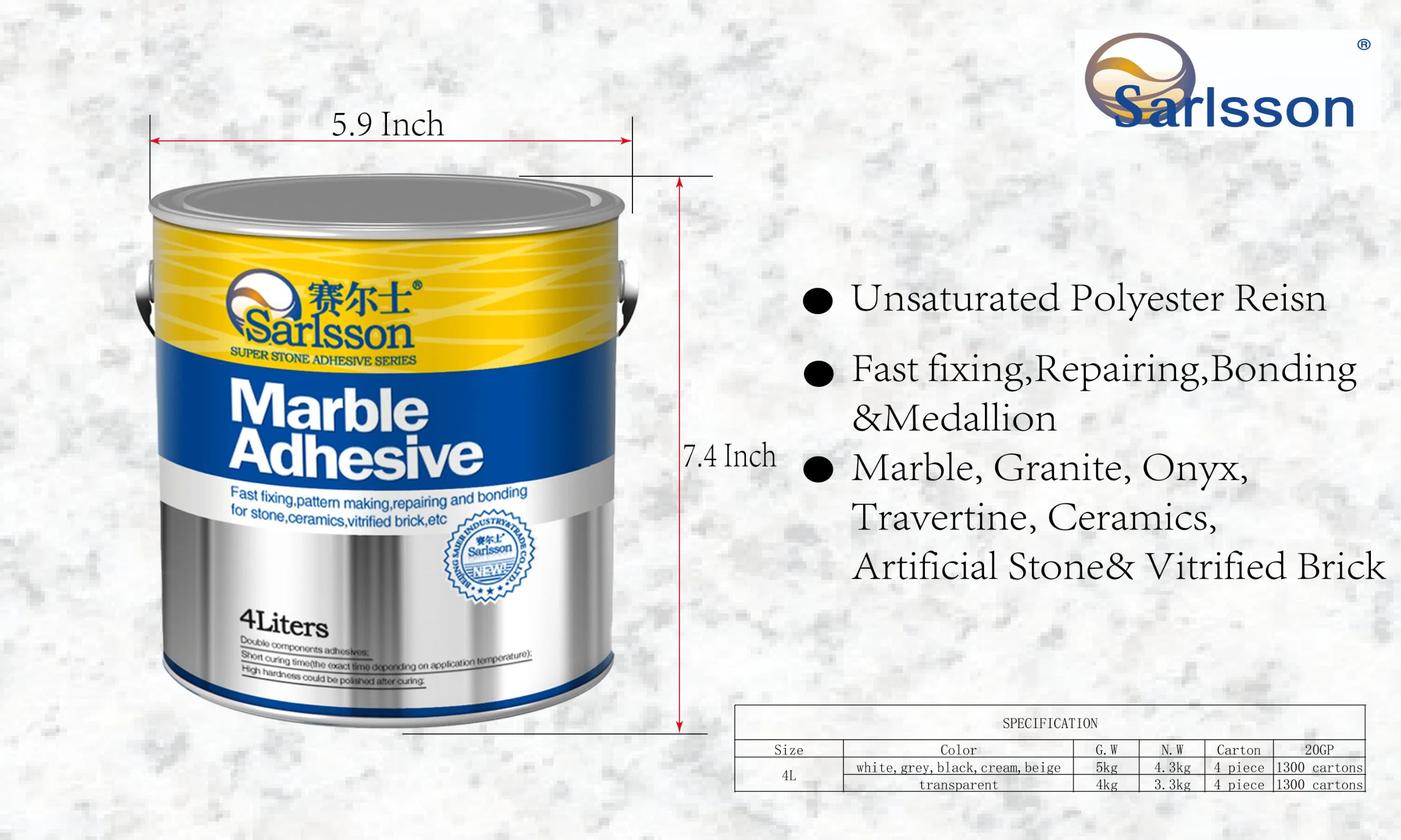 Fast Fixing Marble Glue for Manufacturing of Staircase