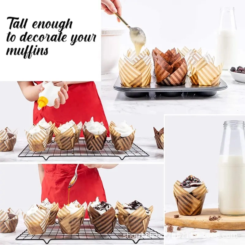 Hot Sale High quality/High cost performance  Oven-Safe Disposable Non-Stick Paper Cake Baking Muffin Cups Cupcake Liner