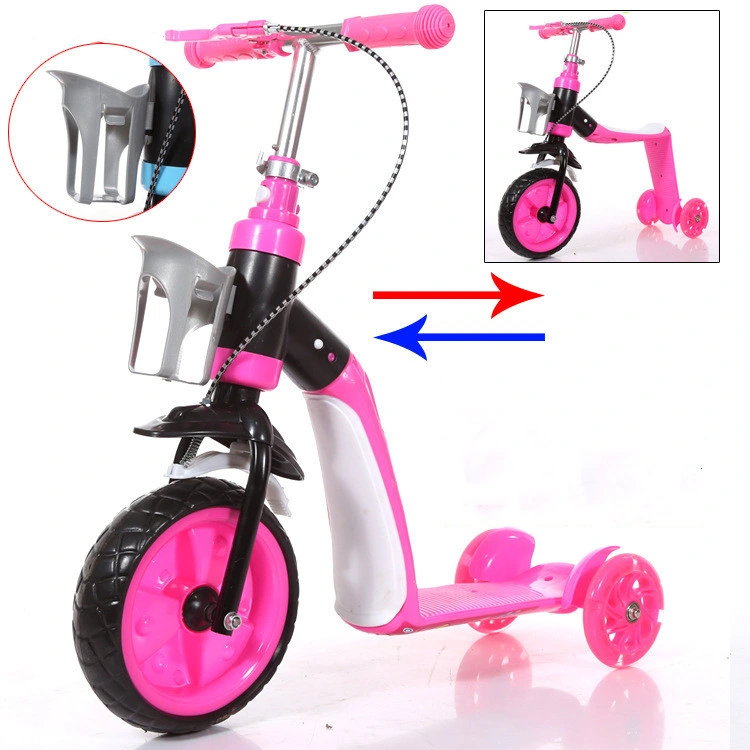 Kinder 3 Räder Scooter 2 in 1 Kinder Fuß Scooter Roller Treten