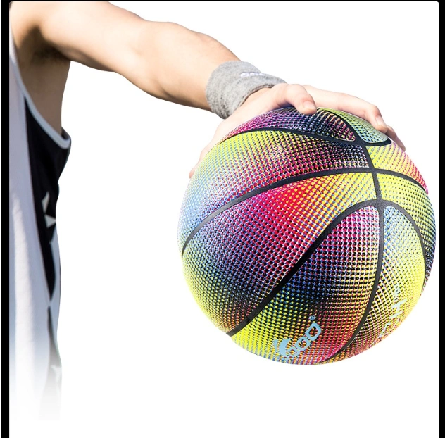 Rainbow Basketball Color No. 7 Limited Edition PU Anti-Slip Wear-Slip Competition Student Youth Competition Training