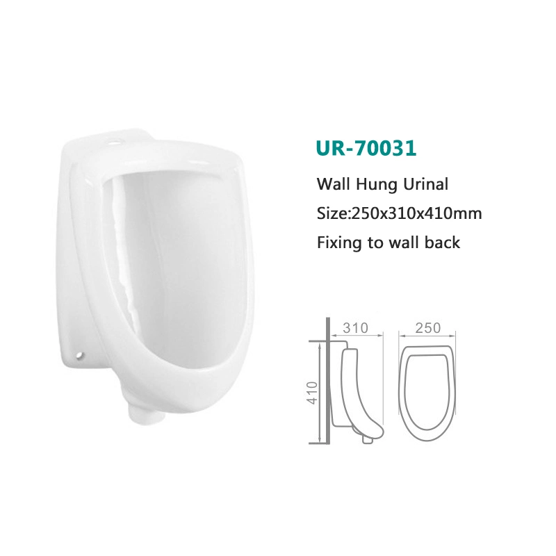 Baño Hotel White Square Sanitary Ware Ceramic Urinal montado en pared Urinal para hombres lavabo Urinals