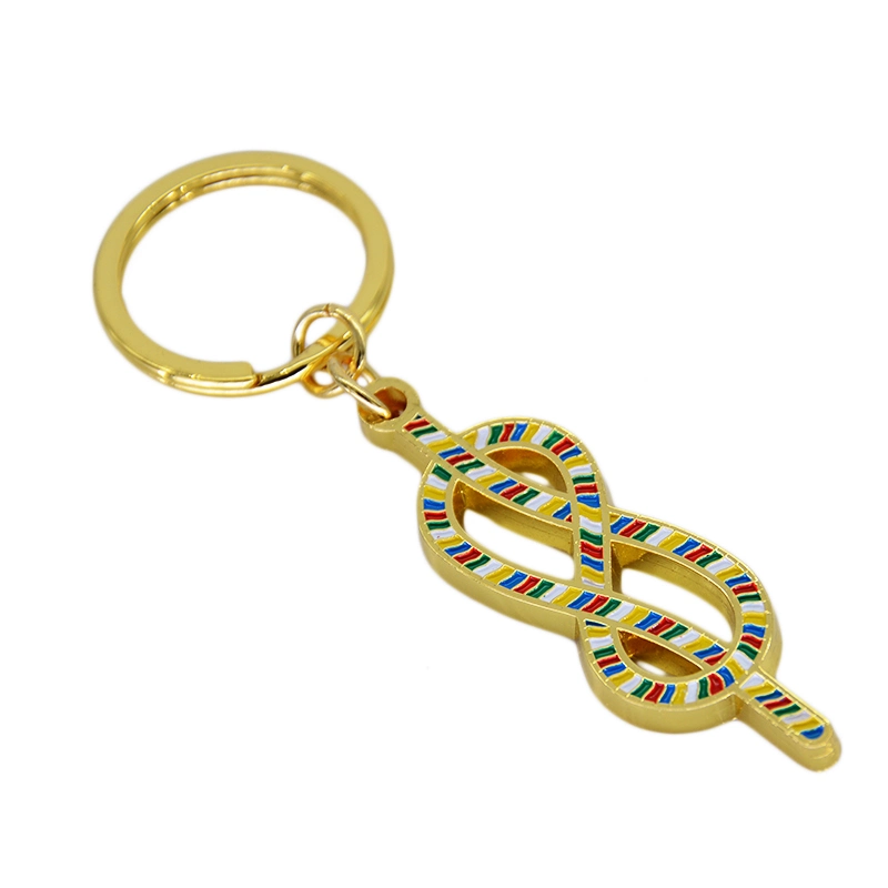 Factory Custom Made Gold Plated Metal Alloy Soft Enamel Keychain Manufacturer Customized Special Shape Ornament Bespoke Colorful Symbol Decoration Keyring