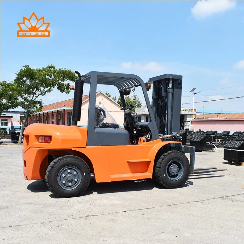 شاحنات رافعة شوكية تعمل بالديزل غير المتوازن Hyster/Yale/Linde/TCM/Nissan/Heli/Mingyu 7t 7t. 7t تويوتا 7t 7000كجم موديل CE ISO مع رافعة محرك Isuzu اليابانية