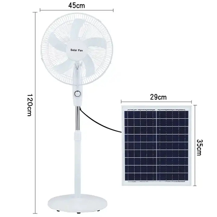 Solar Powered Electric Fan with LED Lighting USB Phone Can Be Charged