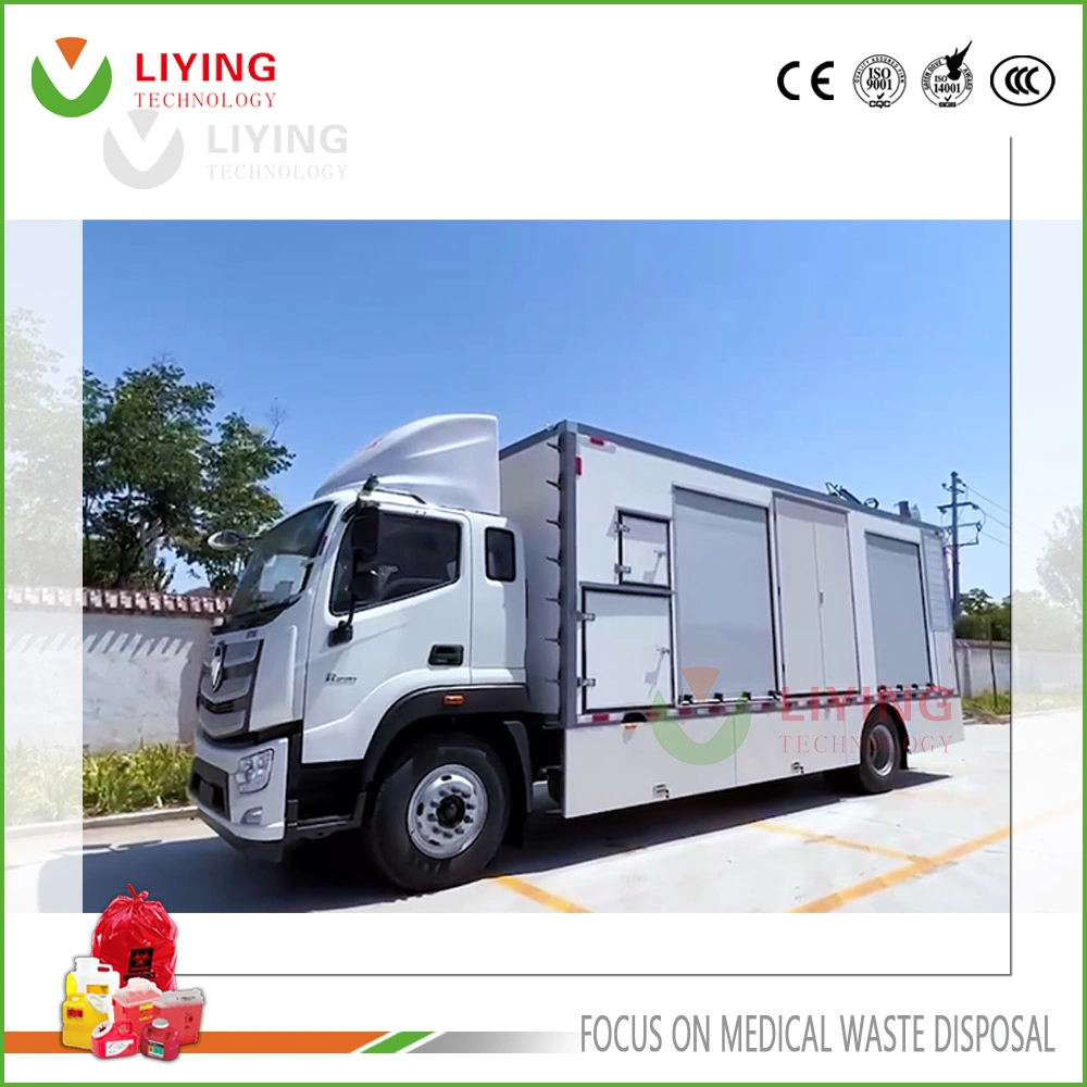 Mobile Biohazard Medical Waste Industrial Clinic on-Site Microwave Steam Processing System