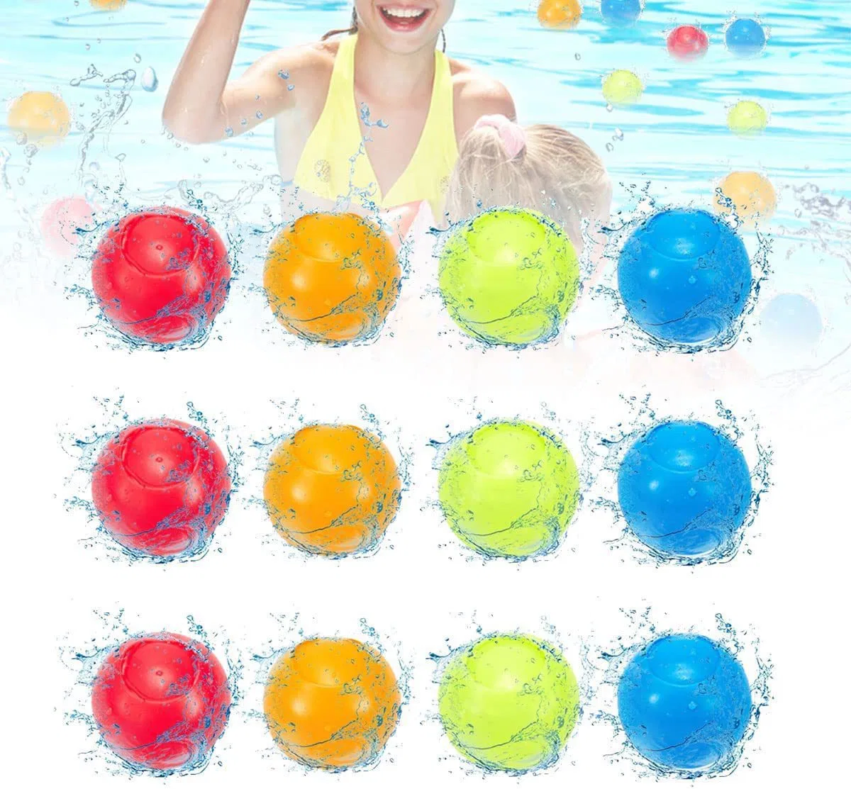 Été Piscine Silicone Bunch Magique Remplissage Rapide Facile Auto-étanchéité Fermé Rechargeable Balle d'eau Bombe Ballons d'eau Réutilisables.