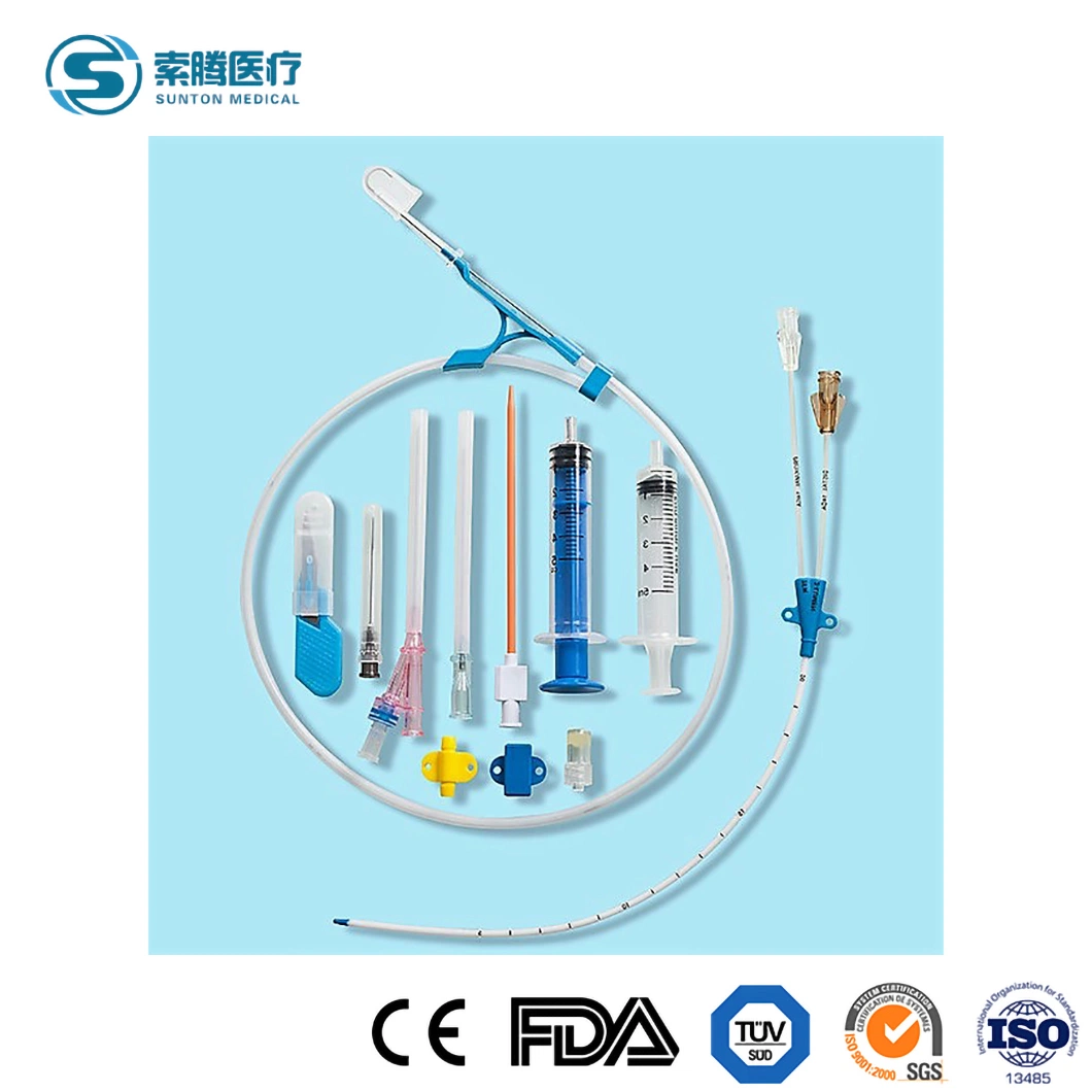 Sunton Medical Triple Lumen CVC Catheter Simple Kit China Surgical Grade Single Lumen CVC Set Manufacturer Cheap Price Medical Catheter Central Venous Kit