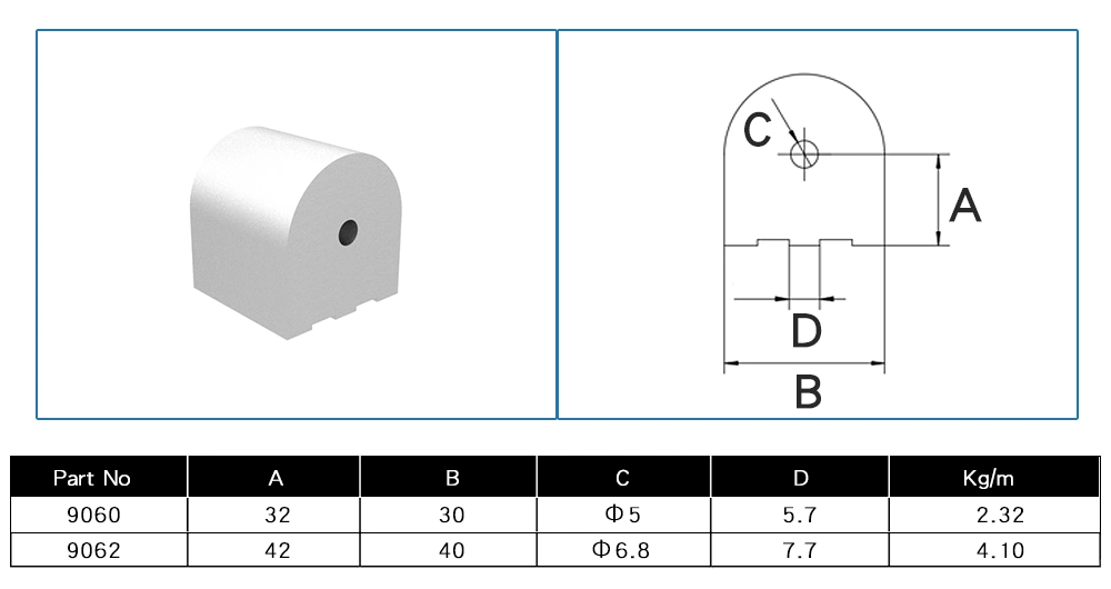 China Manufacturer Msr 9060 Aluminum Profile Aluminum Extruded Tubing Aluminium Extrusion for Moving Joint Parts 30*30mm