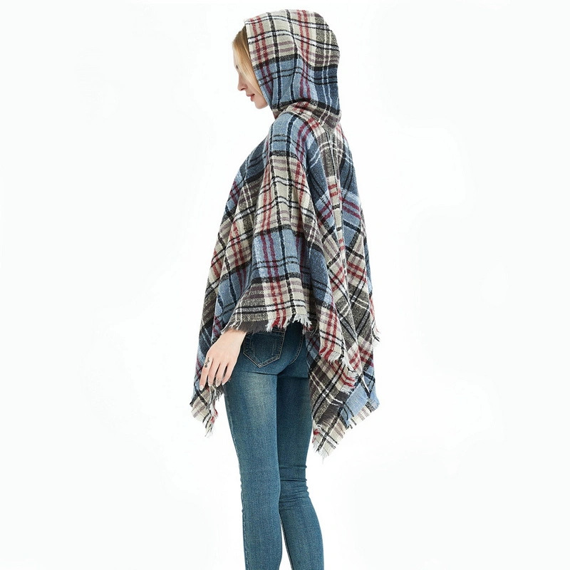 Hochwertiger Kapuzen Schal Wrap Poncho für Damen