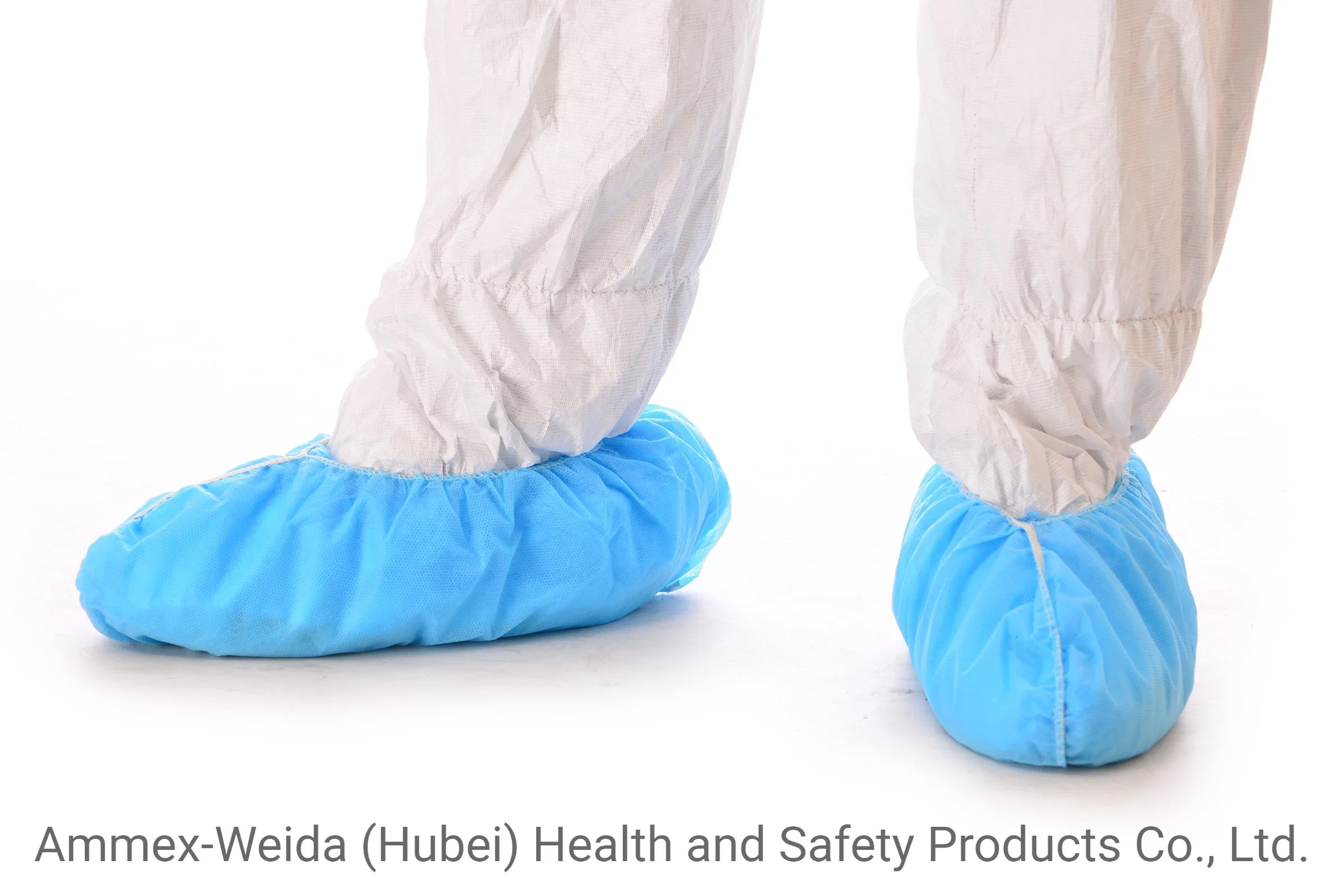 Disposable Medical Use Non-Woven Shoe Cover with Elastic Rubber Around All Parts for Clinic/Hospital