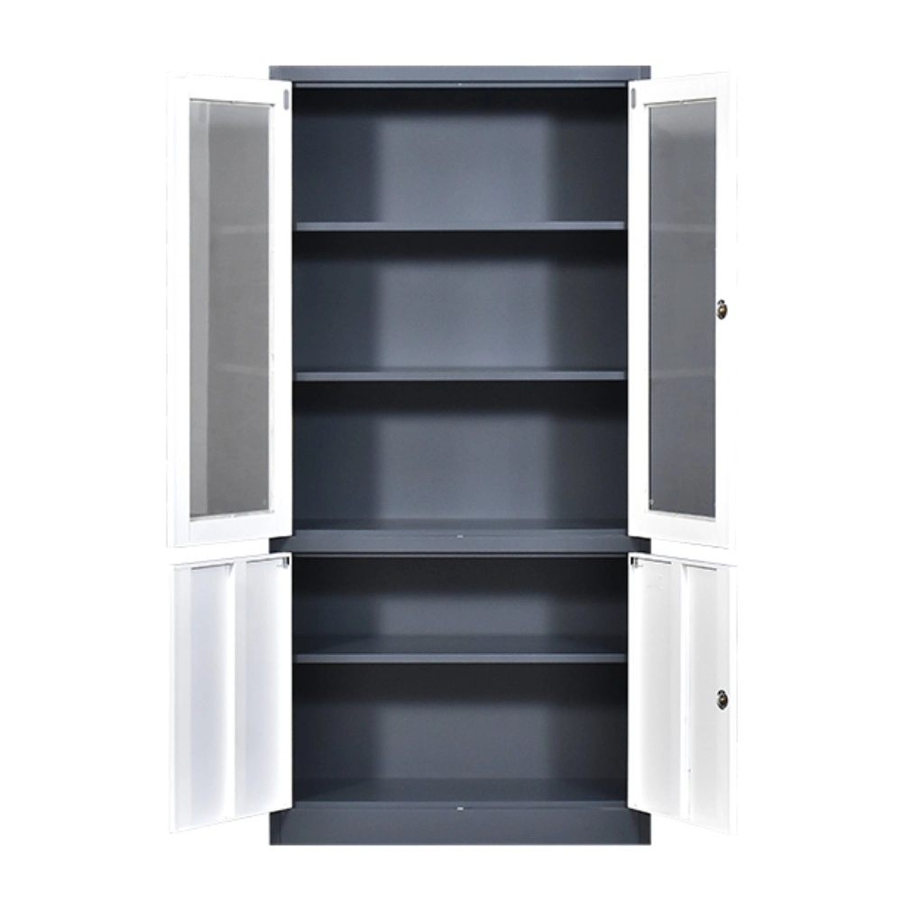 Pad Lock Glass Door Storage Filing Steel Filing Cabinet