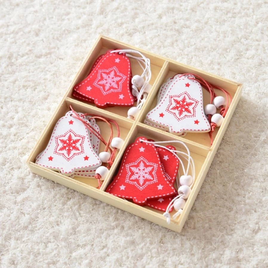 New Arrival Christmas DIY Accessories Crafts Creative Wooden Christmas Ornaments Set