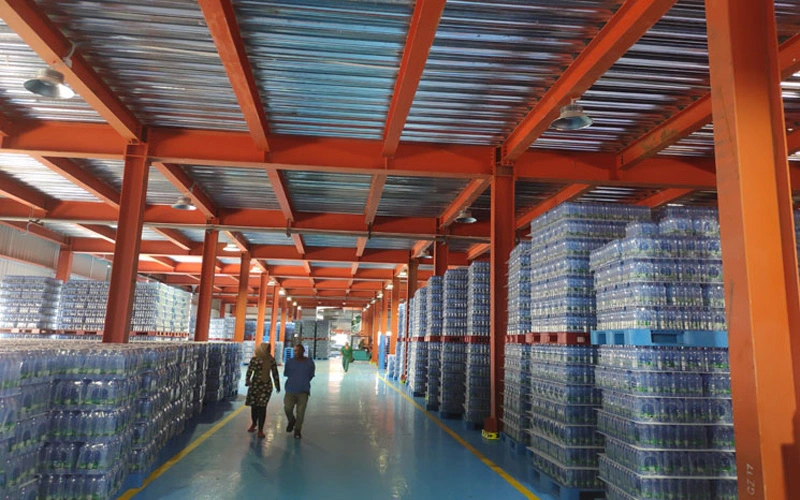 Ethiopia Prefabricated Galvanized Metal Steel Beverage Factory Waterwork Water Treatment Plant