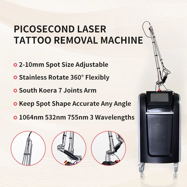 Q-Switch Pico Tattoo laser Removal instrument à 3 longueurs d'onde pour la peau Blanchiment et élimination des rides