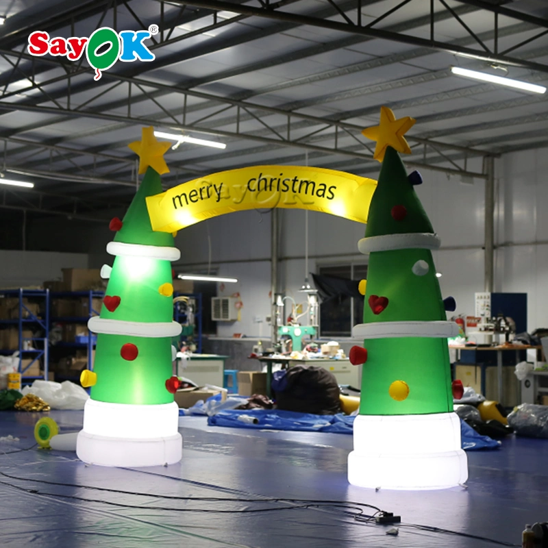 Árbol de Navidad inflable arco con la luz