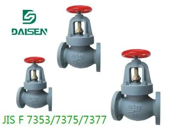 JIS F 7353 Marine Cast Iron 5K Screw-Down Check Globe Valves