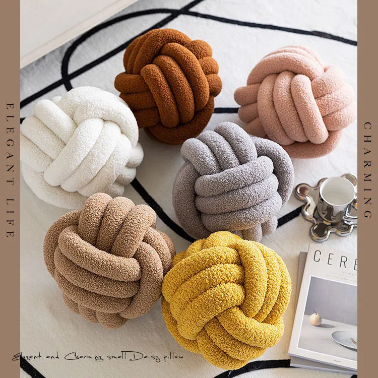 Functional Knot Pillows Sofa Cushion Knot Ball Throws Pillows High quality/High cost performance  Factory Wholesale/Supplier Velvet Knot Pillow Ball