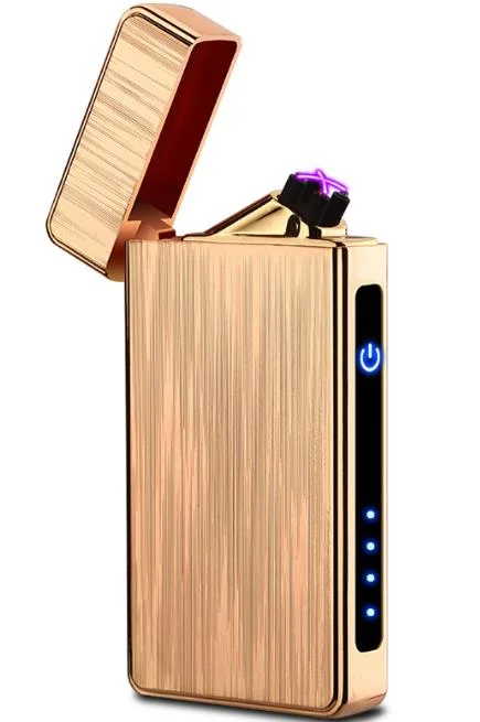 High quality/High cost performance  USB Rechargeable Lighter Flameless Double Arc Plasma Cigar with Lock