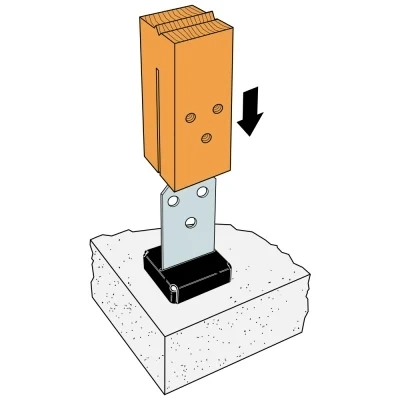 Verzinkter T-Rotorblattzaunpfosten für Holz/Holz