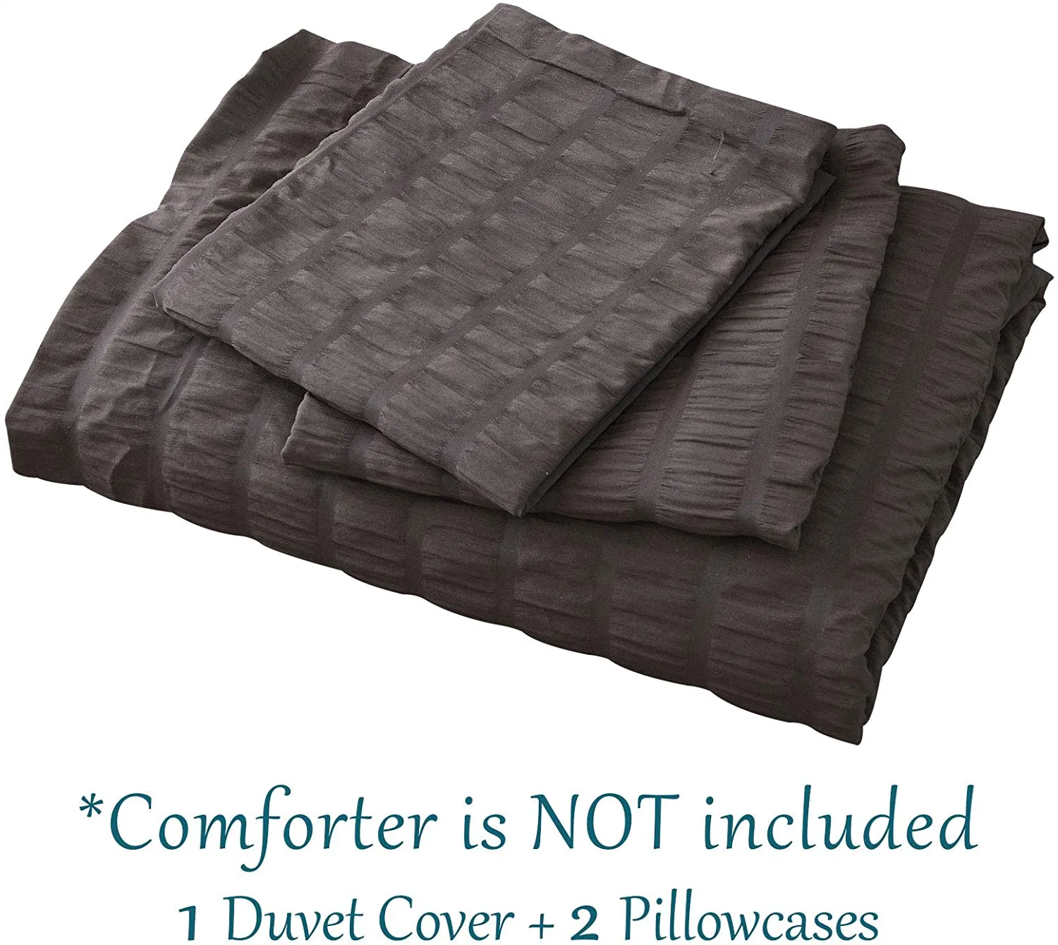 Seersucker Comforter Set King Size, Fluffy Ultra Soft Brushed Microfiber Bedding All Season