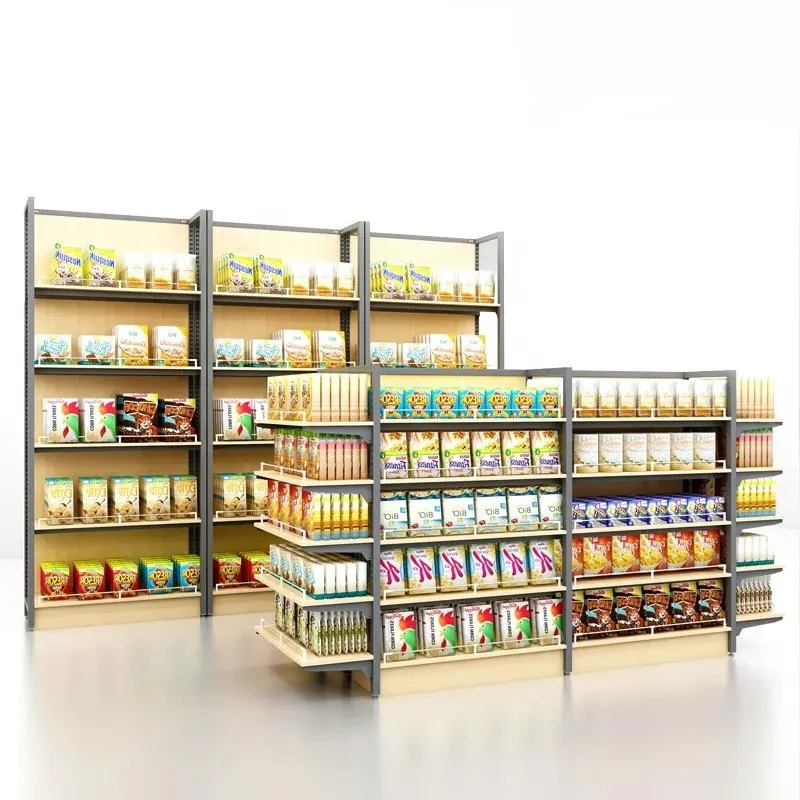 Factory Customized Supermarket Shelves for Retail Store Wooden Gondola Shelving