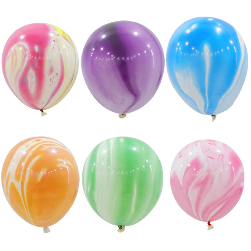 10 Inch Thickened Color Agate Balloon Birthday Party Wedding Room Layout Decoration Colorful Latex Round Balloon