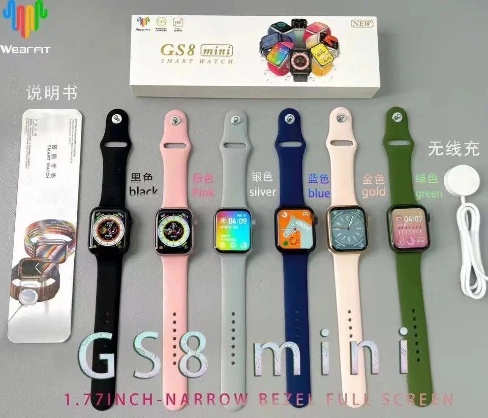 2023 أحدث GS8 Mini 1.77 بوصة شاشة تعمل باللمس بالكامل SmartWatch Serie 8 Reloj Inteligente GS8 ساعة ذكية للهاتف المحمول الهاتف