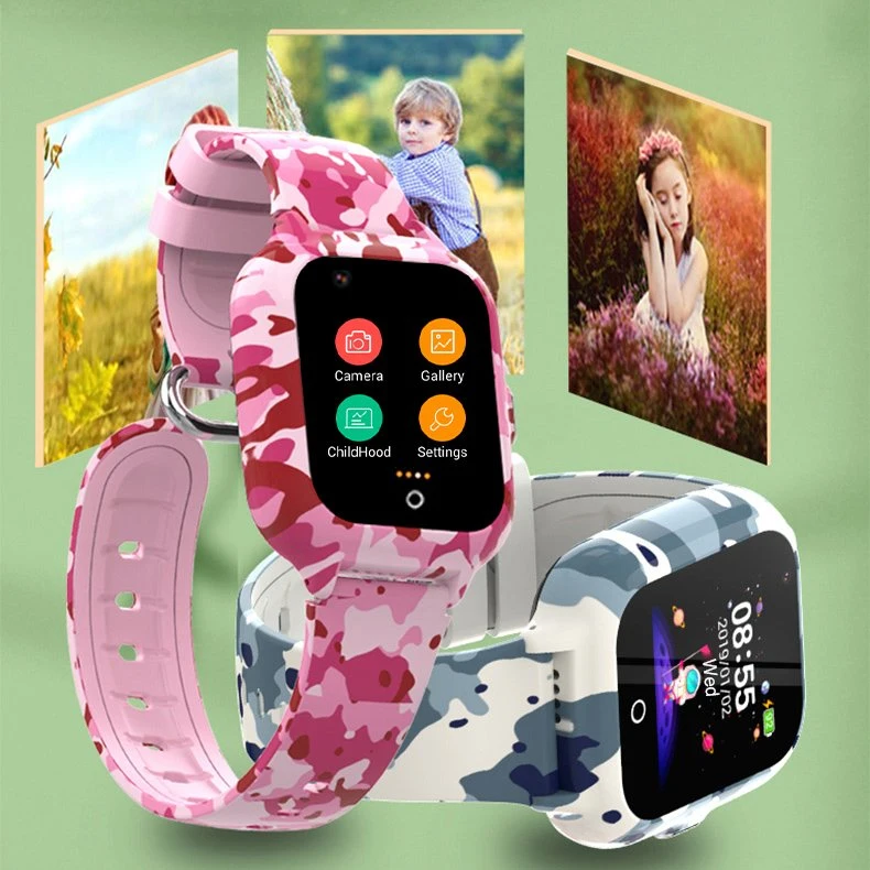 CE Rohs Approved 4G IP67 waterproof Colorful Touch Screen Kids GPS Tracker with Video call Panic button for SOS call Y48