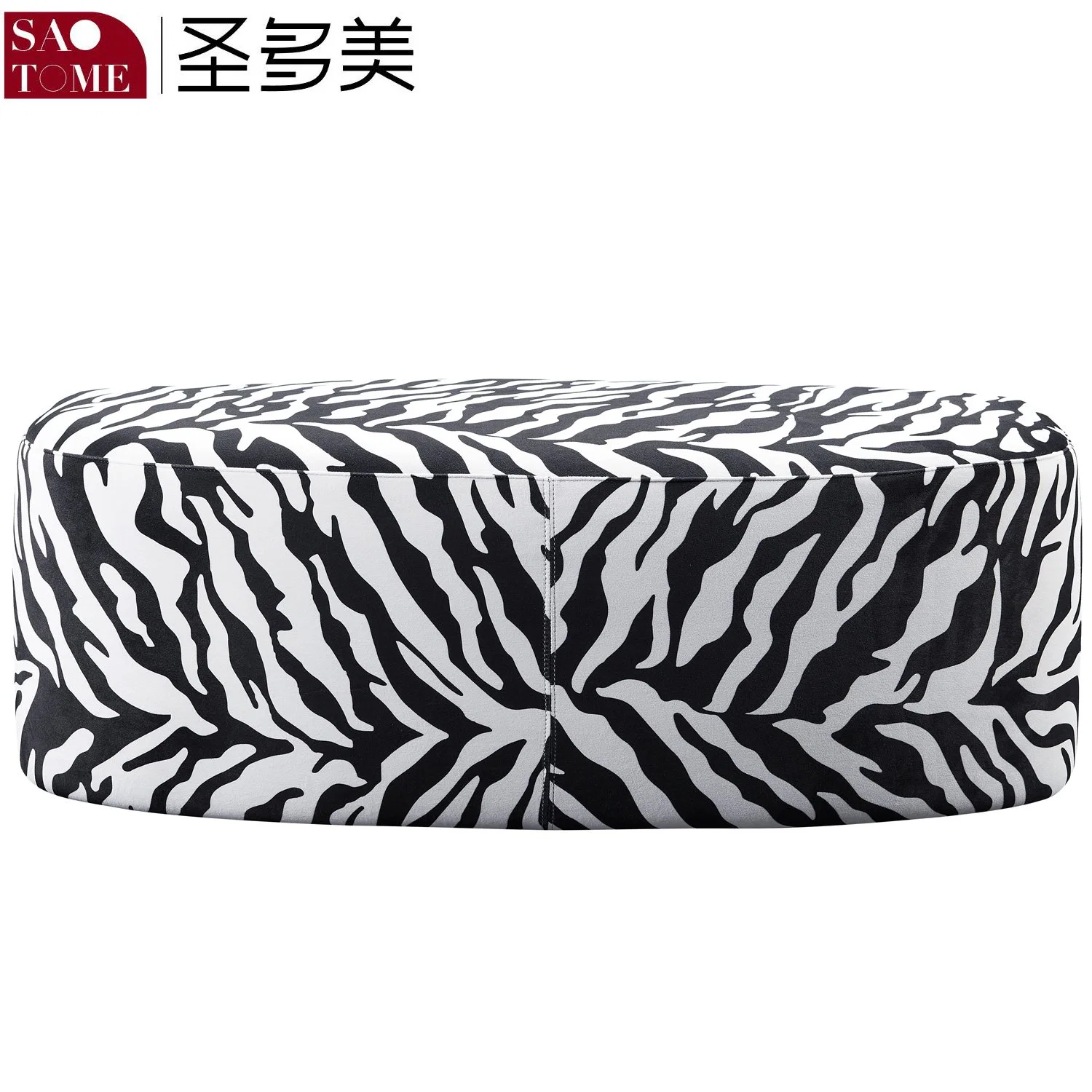 Modern Fashion Living Room Furniture Zebra Cloth Rectangular Pedal