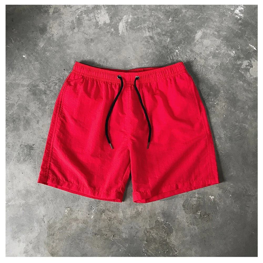 Shorts de baño multicolores para hombres en tallas grandes, de poliéster y color sólido, ideales para la playa en verano