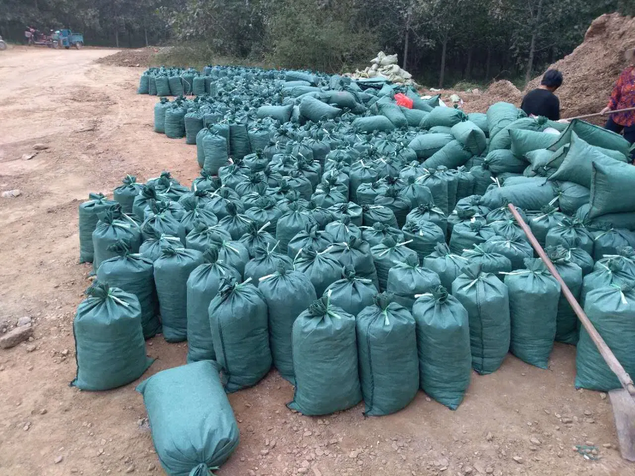 Protección de la banda del río Nonwoven Geotextile fibra corta una bolsa de arena