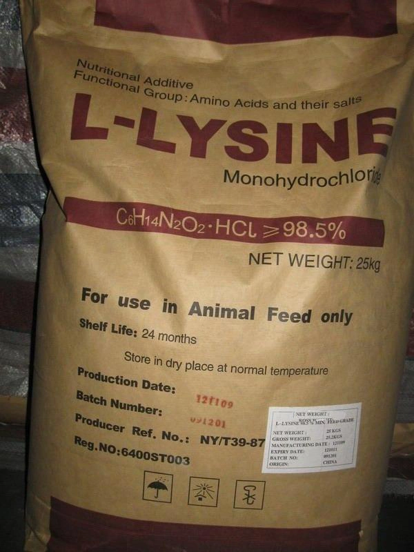 Feed Grade L-Lysine Min 98.5% Feed Additive