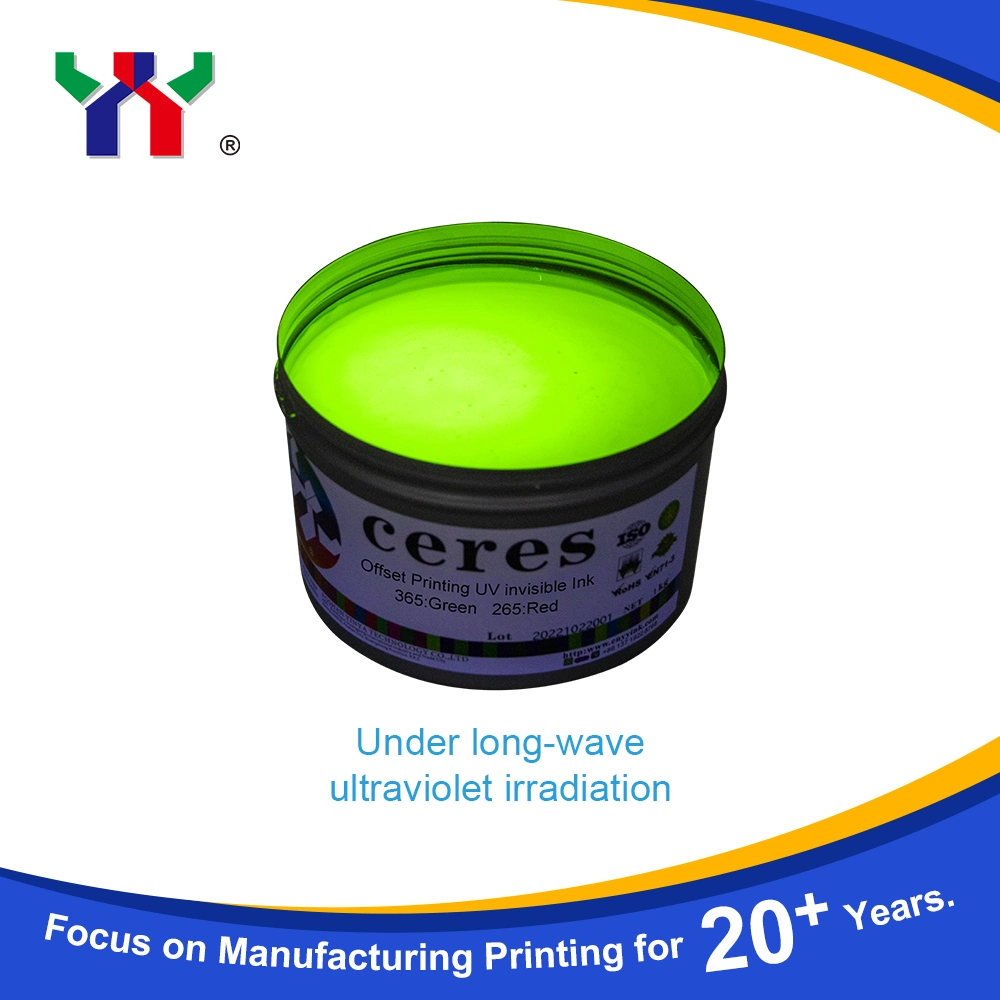 Hot Sale High quality/High cost performance  Security Ink Offset UV Invisible for Security Paper, Long Wave Green, Short Wave Red, Change The Color Under The UV Lamp, 1kg/Can