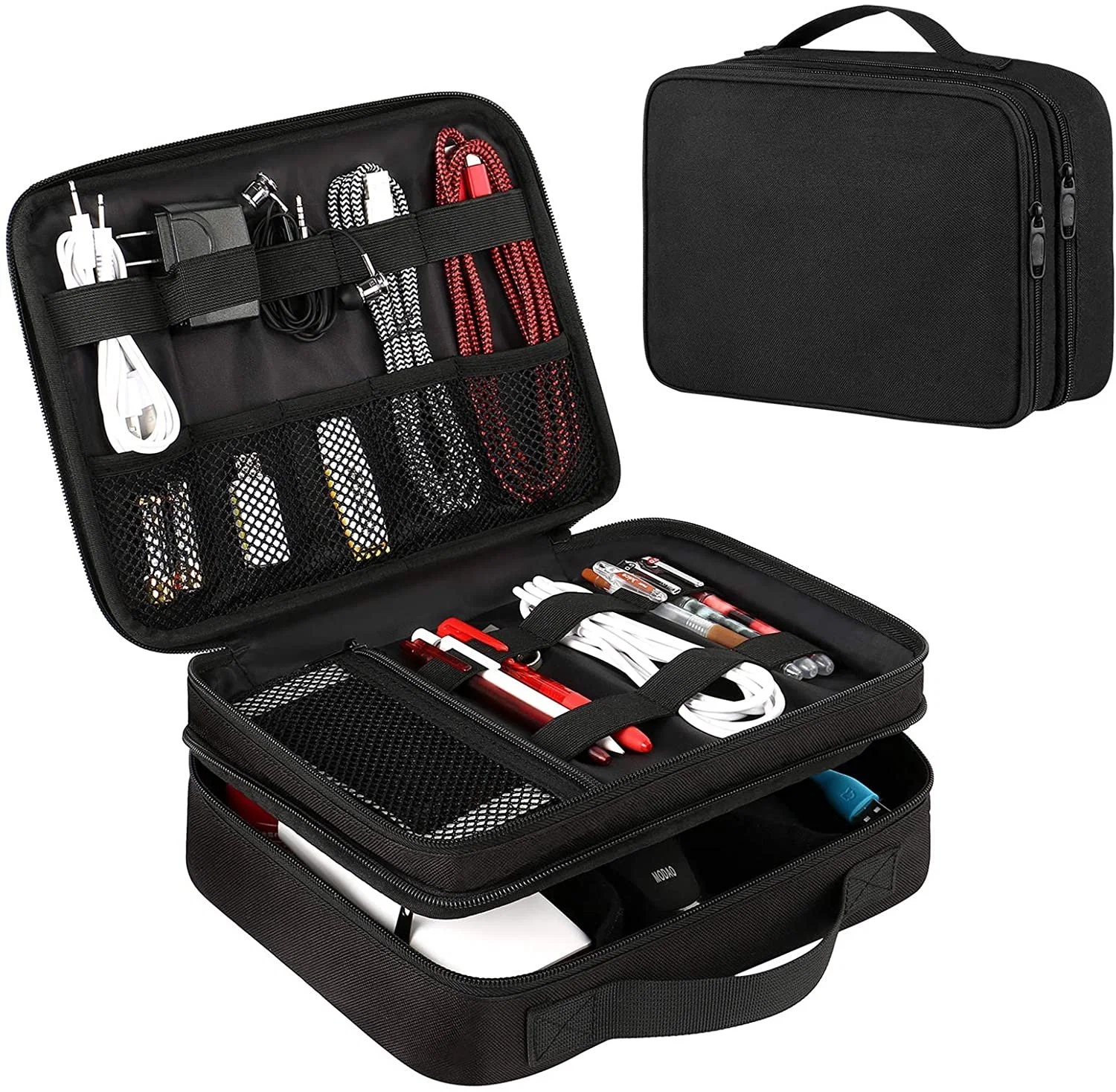 Portable Tech Electronics Organizador de viaje Accesorios Regalos de estuche para hombres Bolsa de almacenamiento de cables